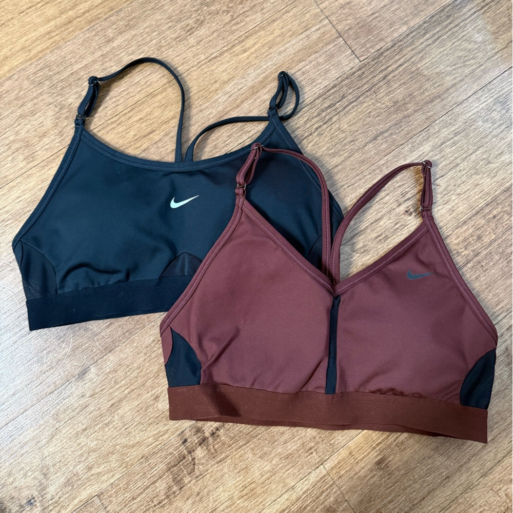 Nike Women's Black and Brown Sports Bras